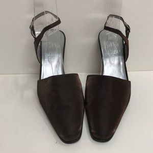 RodOlphe Menudier Made in Italy Brown Satin Pump